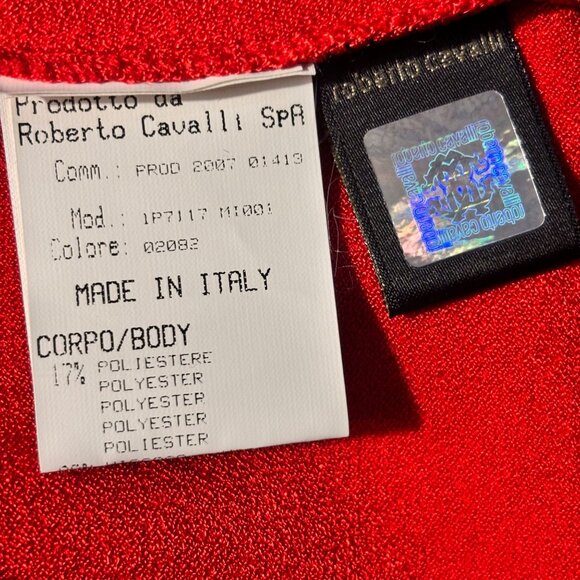 NWT Archival 2000s Roberto Cavalli Belted Stretch Knit Cardigan Velvet Belt NOS - Picture 8 of 11